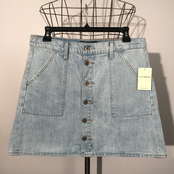 utility denim skirt